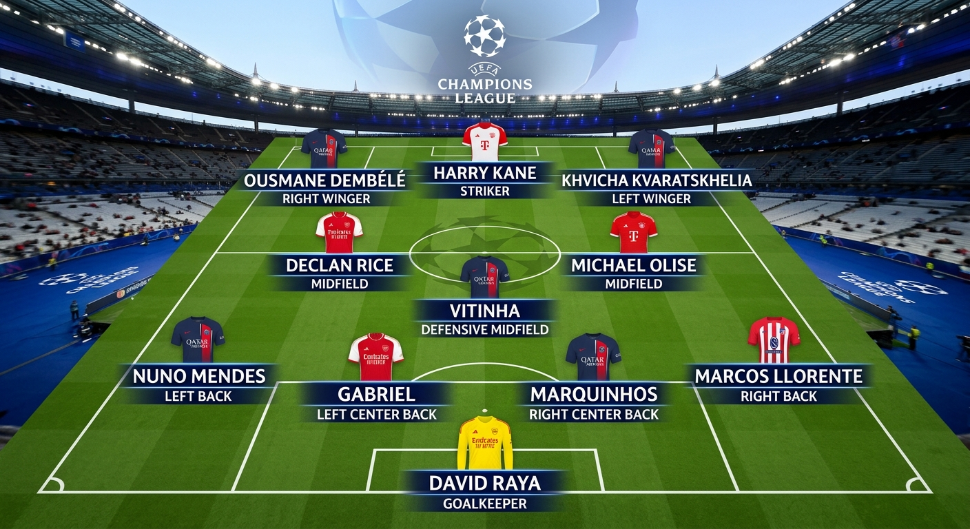 UEFA Announces 2025/26 Champions League Team of the Season.