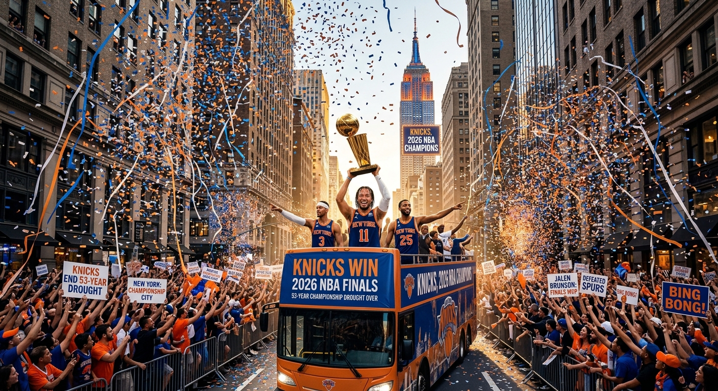 Knicks End 53-Year Championship Drought, Defeat Spurs to Capture Historic 2026 NBA Finals Title