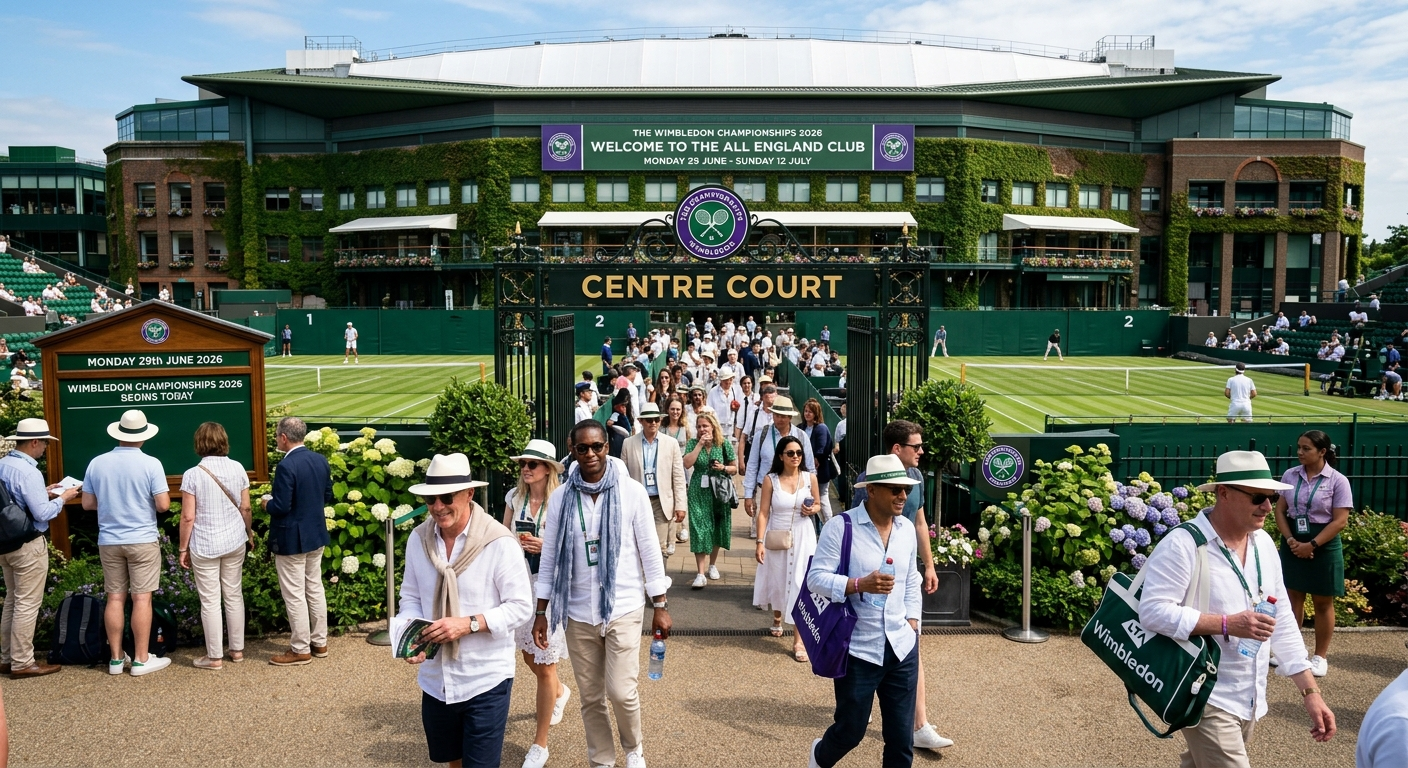 Wimbledon 2026 Begins: Elite Tennis Stars Gather at the Historic All England Club Ready to Battle for Iconic Grass Court Trophies.