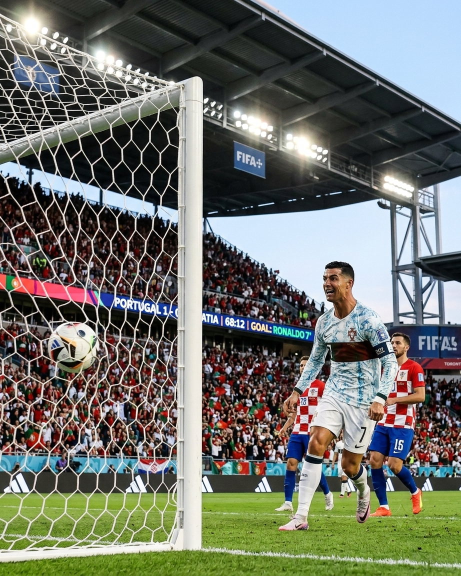 Cristiano Ronaldo Smashes Historic Records with Dramatic Penalty Equalizer as Portugal Overcomes Croatia in Thrilling World Cup Knockout Encounter