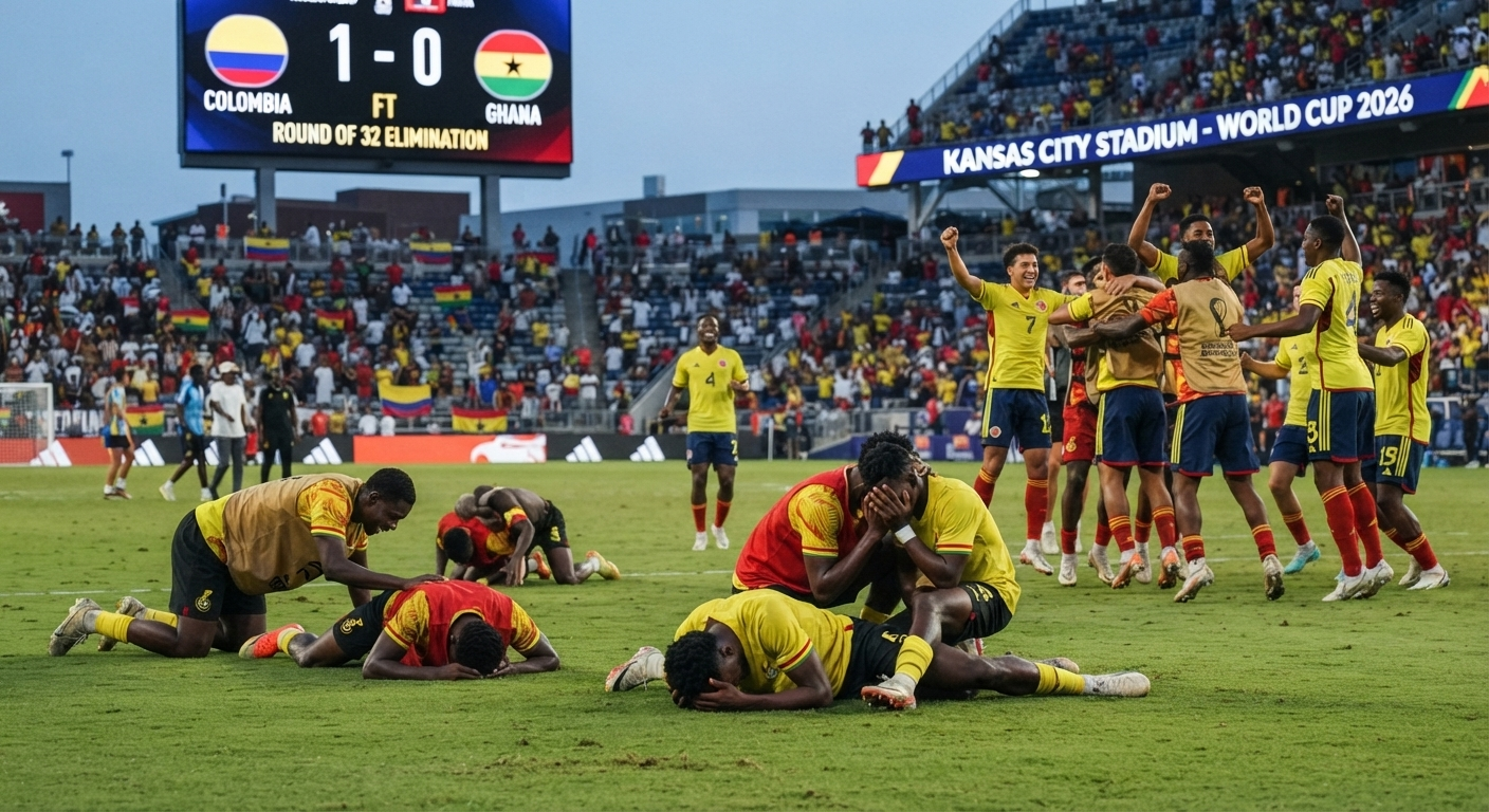 Ghana Eliminated from World Cup After Narrow 1-0 Loss to Dominant Colombia in Round of 32