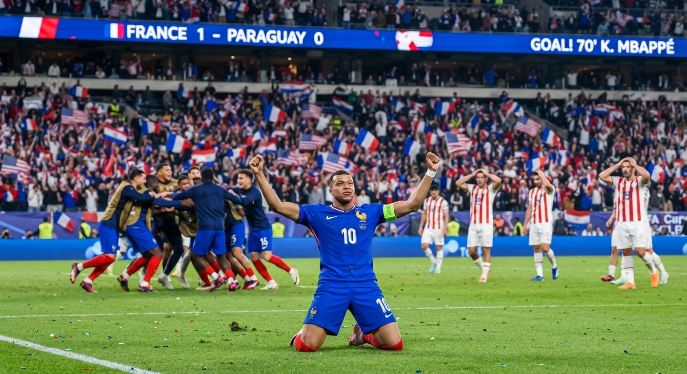 Kylian Mbappé Penalty Fires France Past Paraguay Into World Cup Quarter-Finals Against Morocco